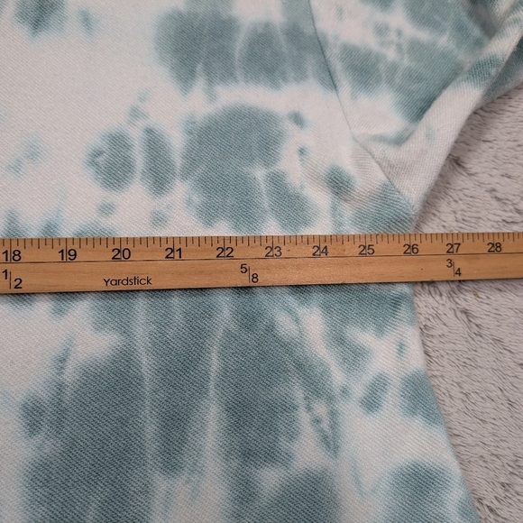 Free People Dress Womens S White Green Jade Tie Dye Aurora Sweatshirt Chic Boho - Picture 7 of 10